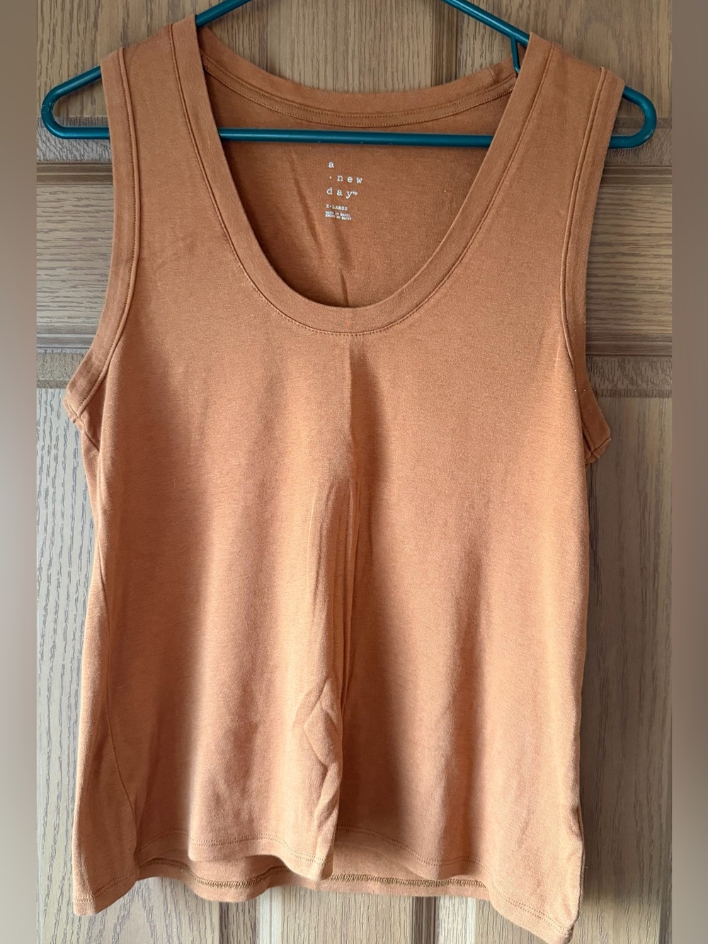 a new day Sleeveless Tank Top — Rust